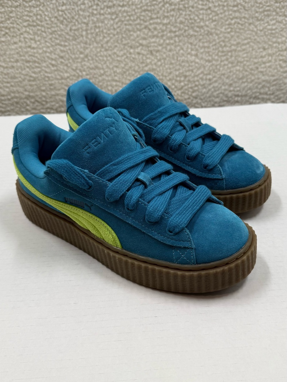 Fenty x PUMA Creeper Phatty sneakers Speed Blue/Lime Pow 8.5 Women's
